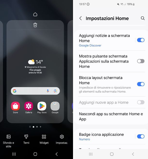 Come sbloccare il layout della schermata Home Samsung