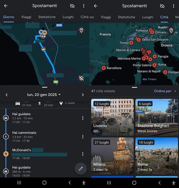 Google Maps Timeline: come si attiva