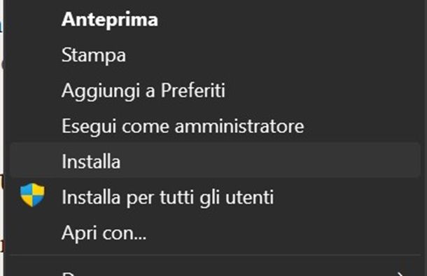 installare font word