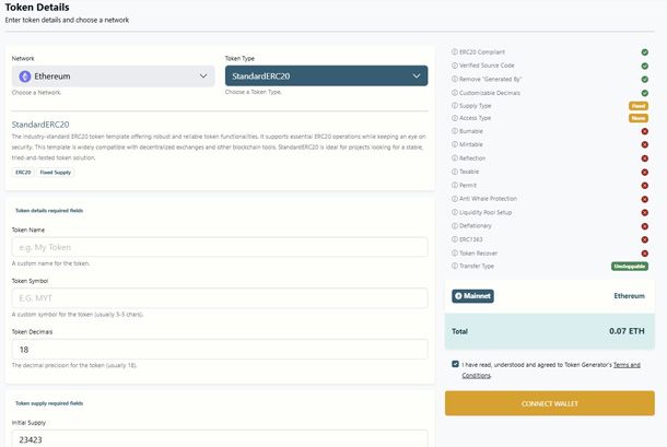 Modulo per generare token