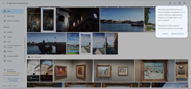 interfaccia Google Foto