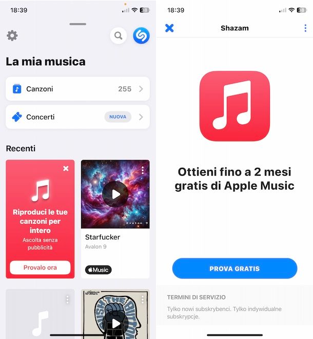 Apple Music gratis con Shazam