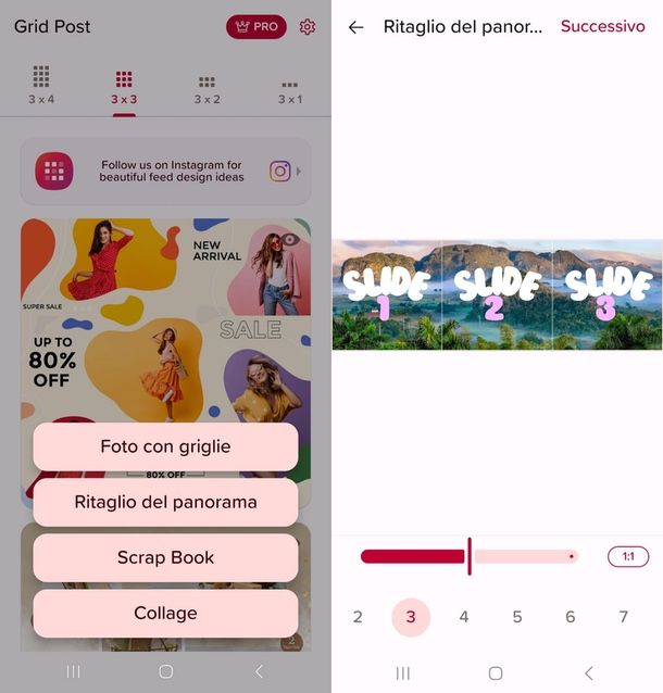 app ritaglio carosello Instagram