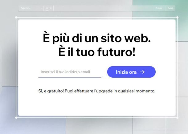 Inizia ora su Wix