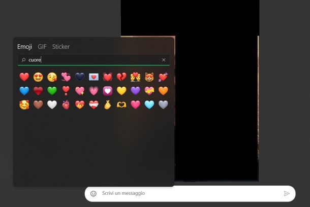 Mettere mi piace stato WhatsApp Windows