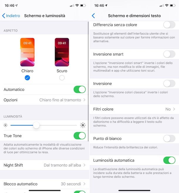 luminosità