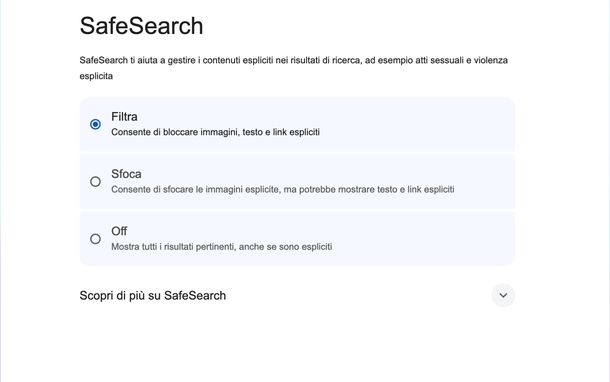 Google SafeSearch