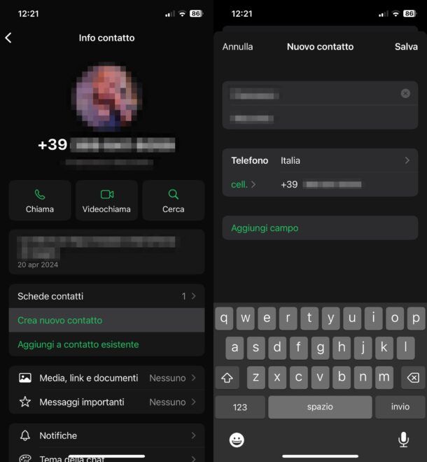 Cambiare nome su WhatsApp