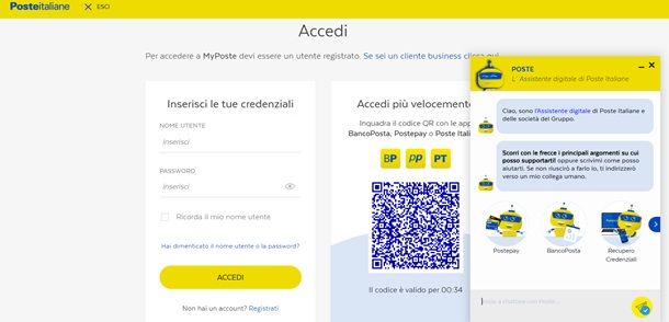 Il procedimento per recuperare la password Postepay con l'assistente digitale
