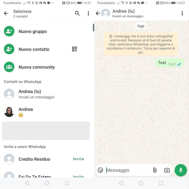 WhatsApp su Android