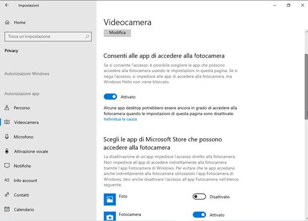 webcam windows 10