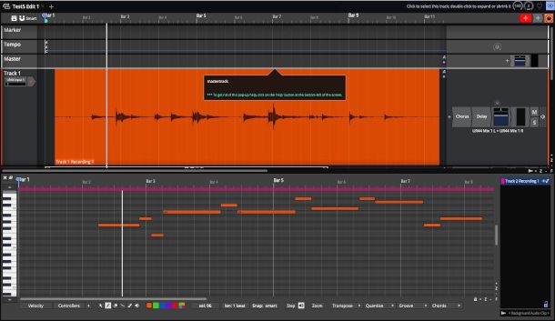 piano roll su Waveform