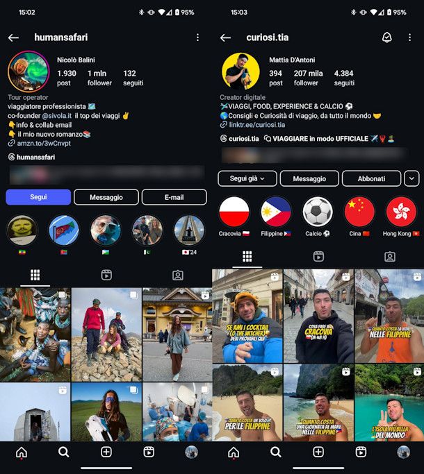 Migliori profili Instagram viaggi