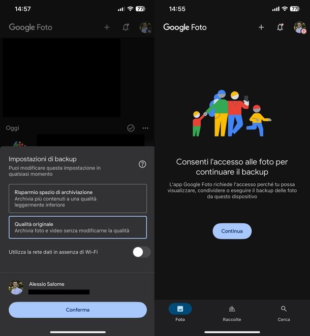 Google Foto iPhone
