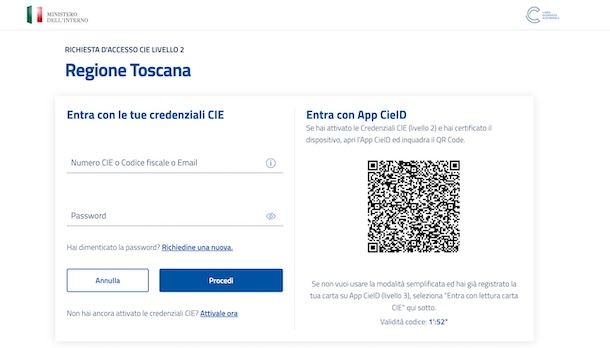 Entrare nel Fascicolo Sanitario con CIE