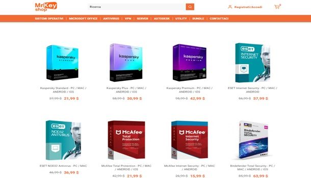 Le licenze originali degli antivirus