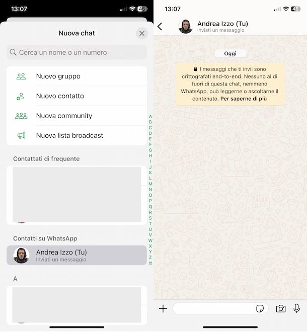 WhatsApp su iPhone