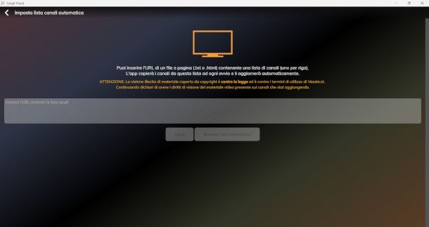 schermata funzione lista di aggiornamento automatica Veezie