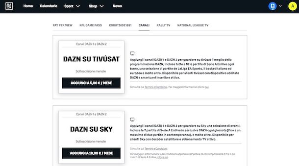 DAZN su Sky