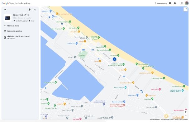 Trova il mio dispositivo