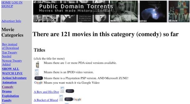 Public Domain Torrents