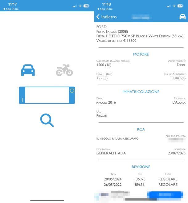 app verifica assicurazione