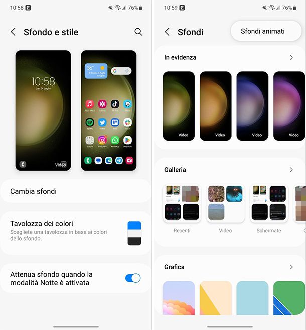 Come mettere uno sfondo animato su Samsung