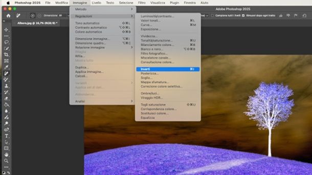 Come invertire i colori di una foto su PhotoShop
