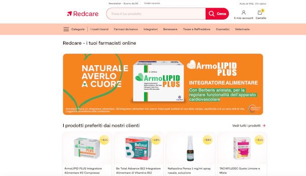 home page sito Redcare