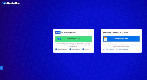 pagina di download di Veezie per Windows