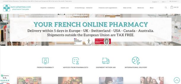 home page sito Euro-Pharma