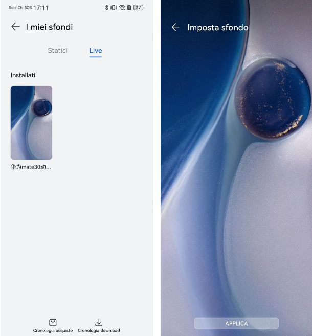 Come mettere uno sfondo animato su Huawei
