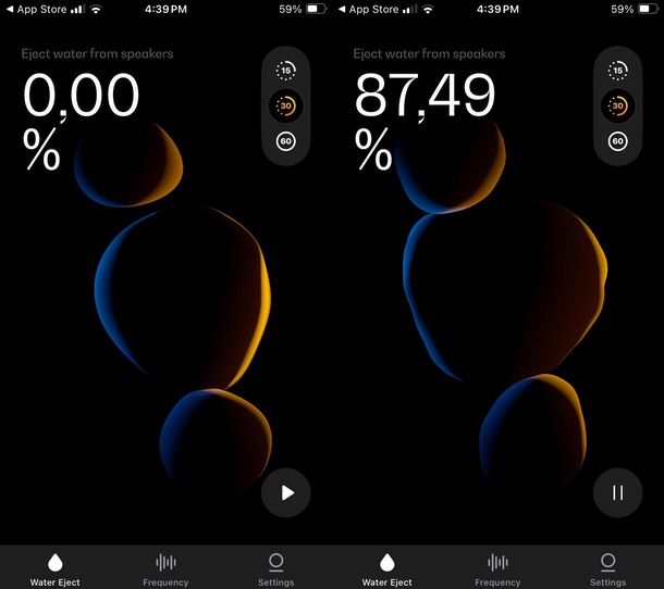 Sonic app per togliere acqua dalle casse iPhone