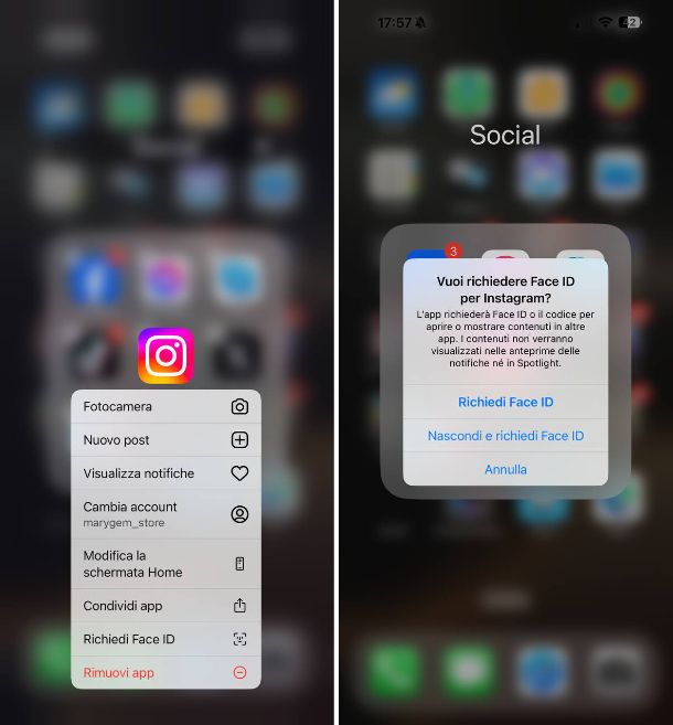 Come mettere il Face ID su Instagram iPhone