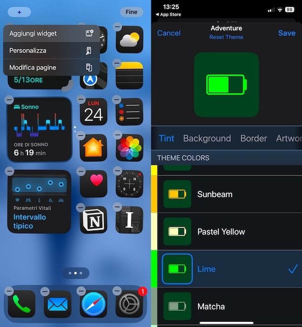Creare widget personalizzati