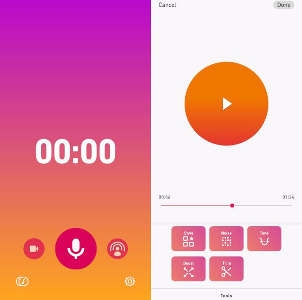 schermate app DolbyOn