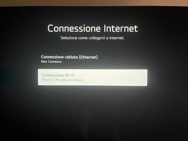 Connessione Wi-Fi Smart TV LG