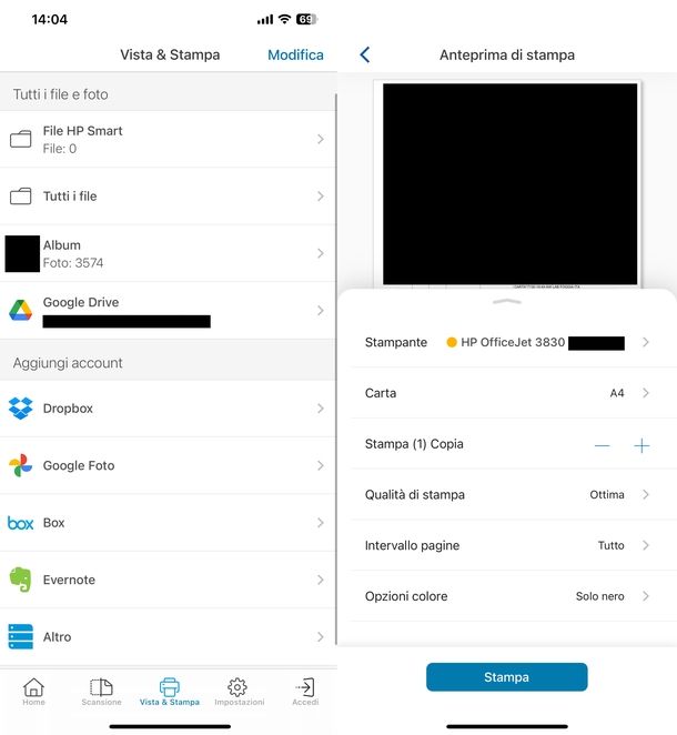 App HP Smart iOS