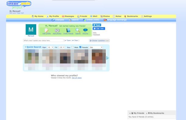 dashboard InterPals