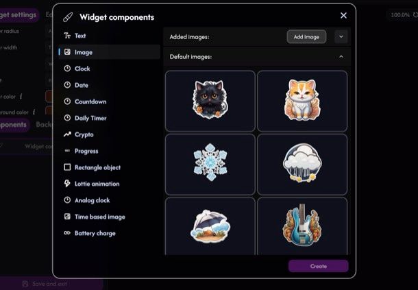 Widget con foto