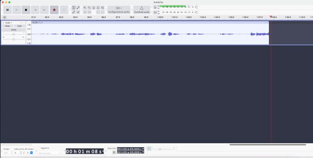 interfaccia Audacity