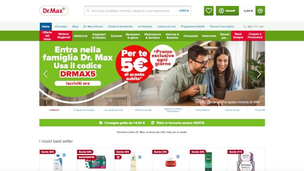 home page sito DrMax