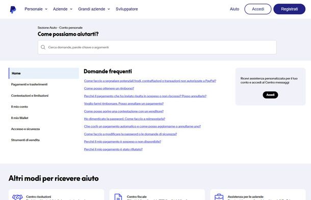 PayPal aiuto