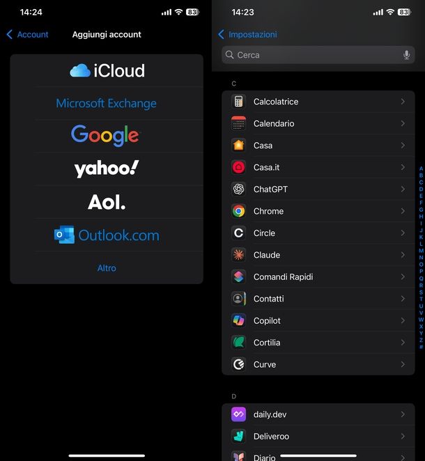 Sincronizzare contatti Google iPhone