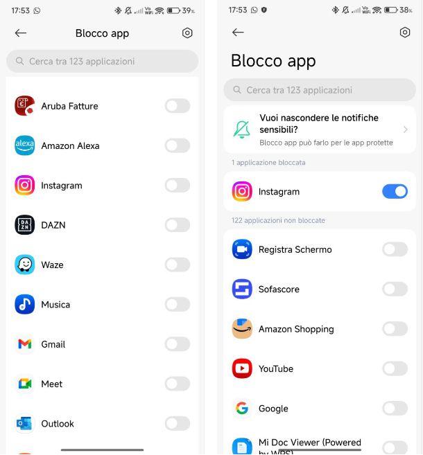 Come mettere il Face ID su Instagram Xiaomi