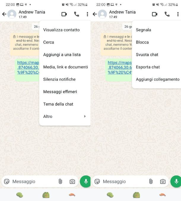 whatsapp esportare chat