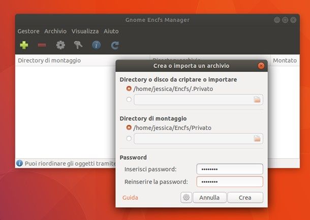 Come mettere la password alle cartelle del PC su Linux