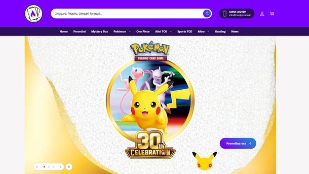 Cardpassion siti per gradare carte Pokémon