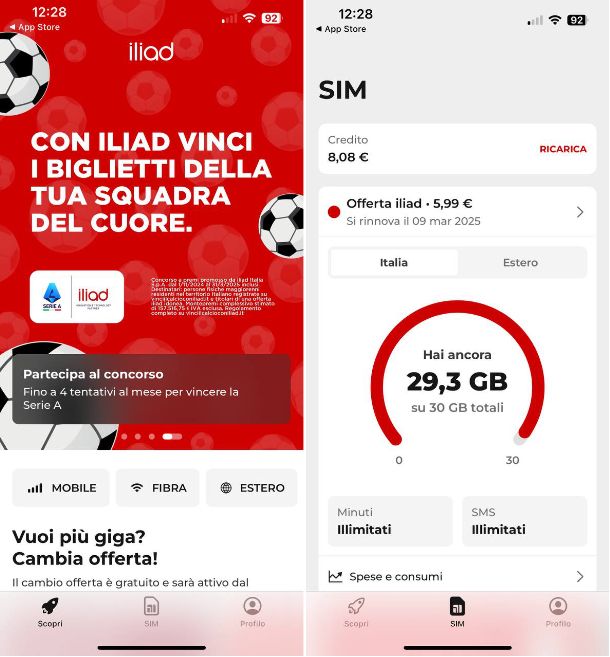 Come faccio a sapere quanti Giga ho con iliad