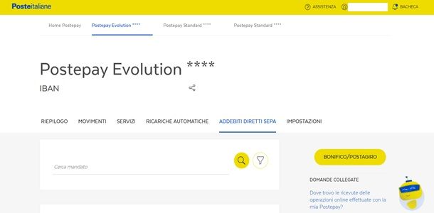 Come revocare gli addebiti diretti SEPA con Poste Italiane